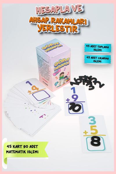 Flymod Gör Ve Hesapla Montessori Matematik Toplama Çıkarma Kreş Ana Sınıf Yükselen Eğitici Zeka kutu Oyunu