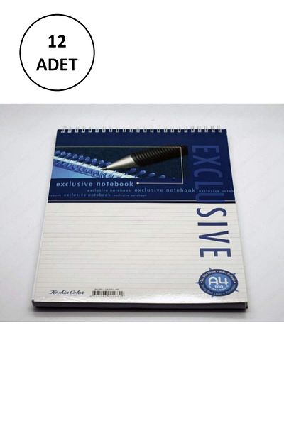 Easy Tedarik Sharp Color A4 Striped 100yp Cardboard Cover Spiral Exclusive Memo Pad