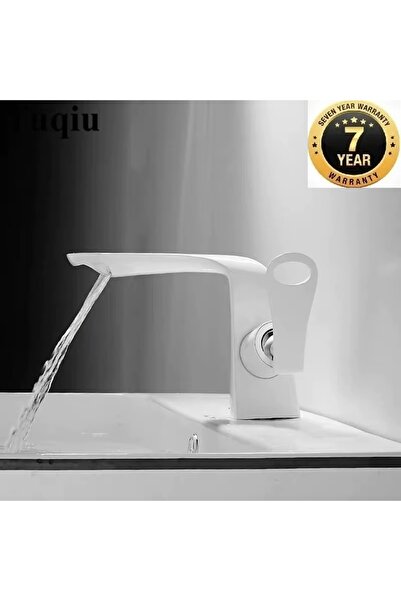 OEM Banyo Lavabo Bataryası Beyaz Yeni Model Şelale 7 Yıl Garantili İthal