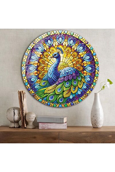 bestdecor Okrugli stakleni sto Noble Peacock | Poklon, Dekorativni, Kancelari...