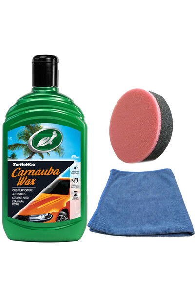 Turtle Wax Boya Koruma Carnauba Cila 500 ml + Uygulama Bezi  Süngeri 10211176
