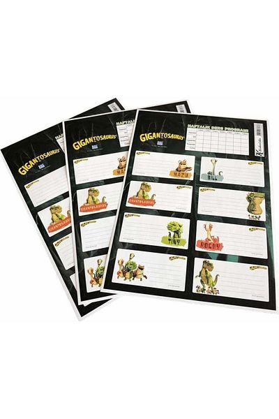 KESKİN COLOR School Label - Text Programmed, Sharp Color, Gigant 3 Sheets - 220130 -76