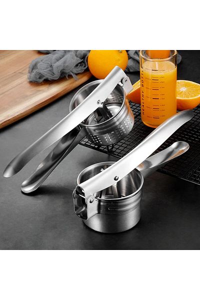 afifehome Food Press - Potato Masher, Stainless Steel Masher and Fruit Vegetable Press
