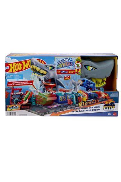 HOT WHEELS Oyuncak Muhteşem Köpek Balığı Araba Yıkama Oyun Seti Htn82