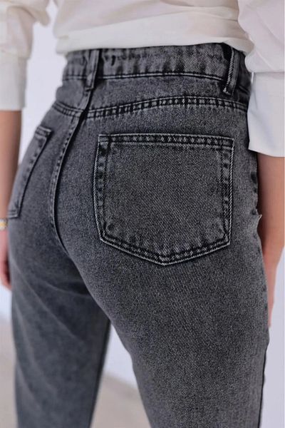 JILLY Ιβάν Mom Smoked High Waist Lycra Boyfriend Jeans Παντελόνι