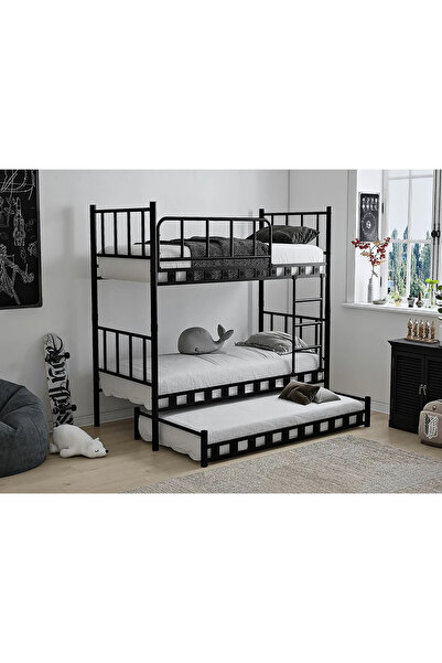 DZGN HOME ZAMBAK YAVRULU GENÇ ÇOCUK ODASI METAL RANZA VE KARYOLA - 90 x 200 CM