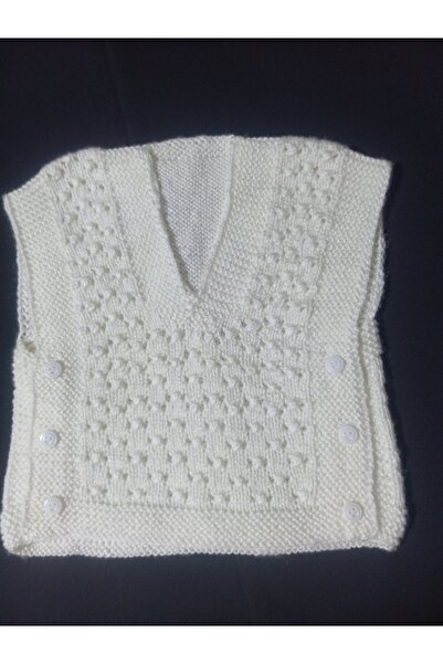 NUMİSTORE El örgüsü beyaz renk çocuk süveteri