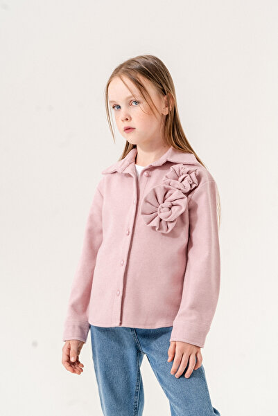 GİYİCEM TEKSTİL Kız Çocuk Çiçekli Kışlık Gömlek 3132