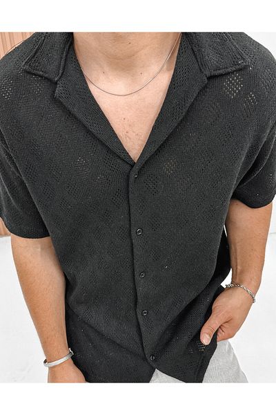 King Brothers Red Oversize Men's Shirt - Pocketed, Small Checkered, Loose Fit