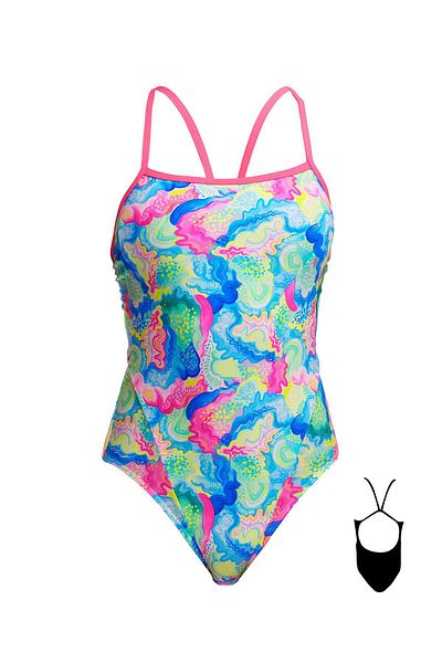 FUNKİTA Funkita Ss Olive Oily Women's Swim Trunks – Chlorine Resistant and Thin Straps