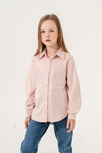 GİYİCEM TEKSTİL Κοριτσίστικο πουκάμισο με τσέπες 3139