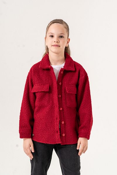GİYİCEM TEKSTİL Girl's Winter Boucle Shirt - Model 3129