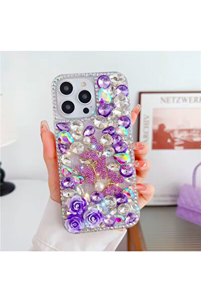 DGN İPhone 16 Pro Uyumlu Ultra Lüx Damla Taşlı Özel Tasarım Kılıf