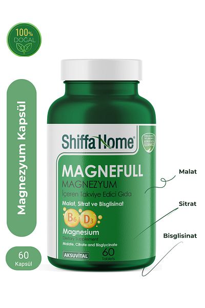 Shiffa Home Magnefull - 60 Tablets Magnesium Citrate, Malat and Bisglicinate