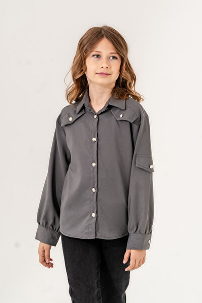 GİYİCEM TEKSTİL Cămașă de buzunar pentru fetiță 3140