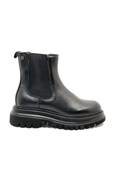 Hammer Jack 102-24735-Z Pıeron Hakiki Deri Postal Kadın Bot SİYAH