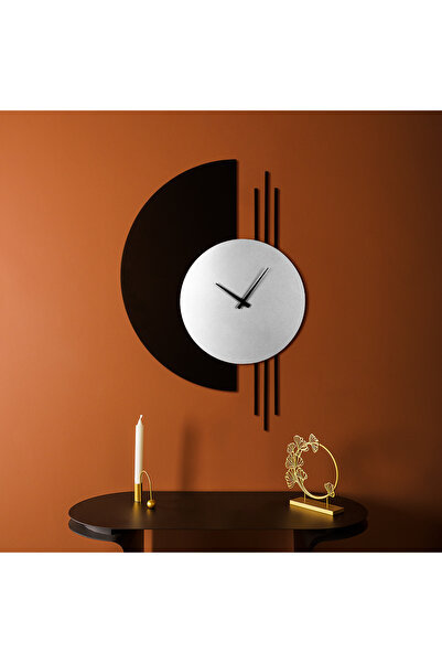 Artepera Eclipse Metal Sessiz Duvar Saati - 84 X 57 Cm - Modern Ev Dekorasyonları - Aps144