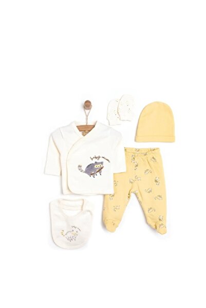 Little Life %100 Pamuklu Bebek Yenidoğan 5'li Unisex Bebek Hastane Çıkış Seti...