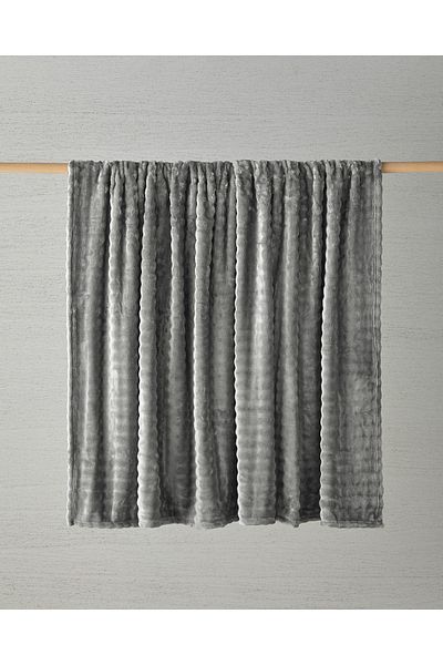 English Home Glance Bubble - Single Gray Supersoft Blanket