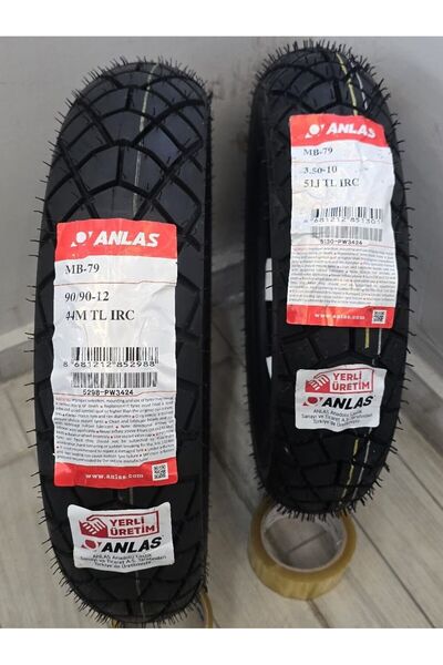 CTR Irc Takım 90/90-12 Ve 3.50-10 Mb-79 Scooter Motorsiklet Lastiği Ön Arka S...