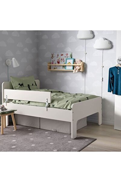 IKEA SLAKT/NATTAPA, tek kişilik karyola, beyaz, 80x200 cm