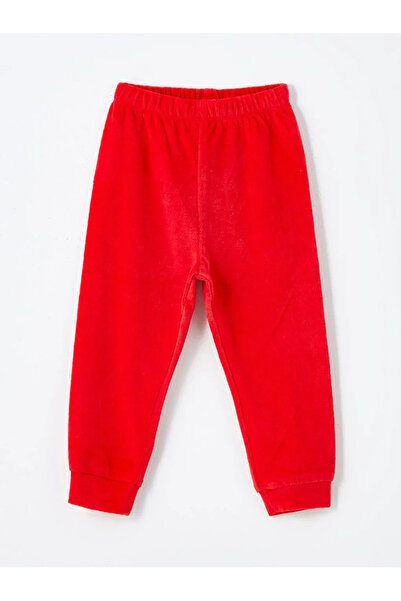 LC Waikiki LCW Kids Kırmızı Beli Lastikli Kadife Erkek Çocuk Pijama Alt