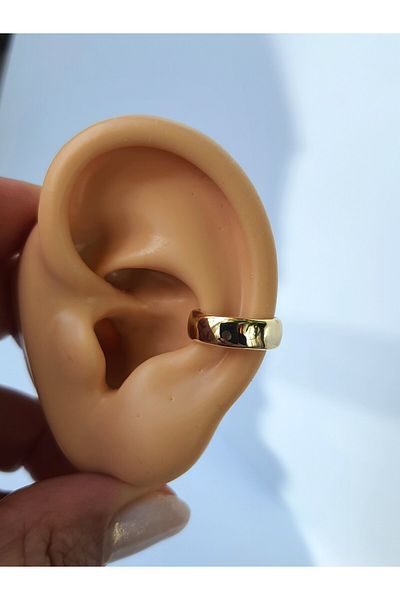 kurukafagift Flat Model Compression Cartilage Gold Color Earcuff Piercing