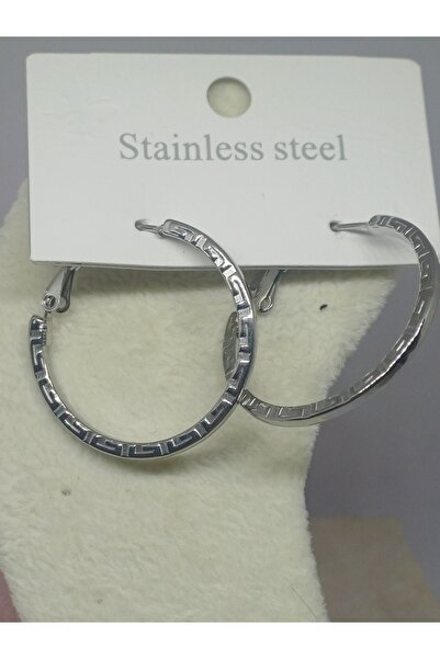 nilüfer takı tasarım ÇELİK KÜPE L316 GÜMÜŞ RENK HALKA