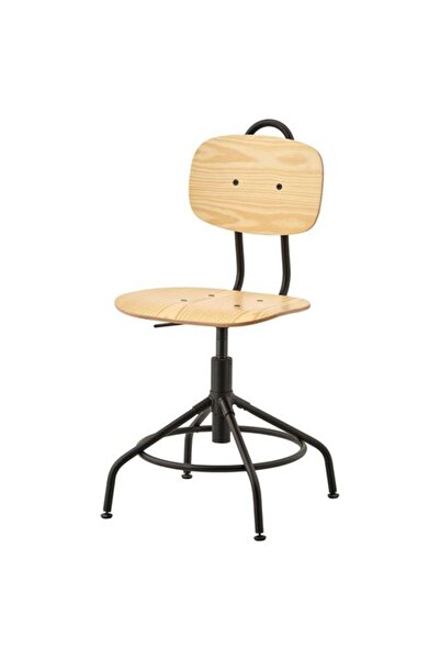 IKEA KULLABERG, çalışma sandalyesi, çam-siyah