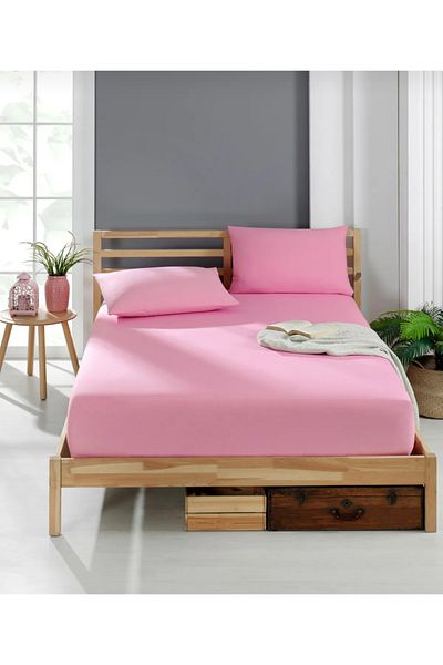 ÇIQRIK HOME Elastic Double Bed Sheet Set with Pillowcases (Set with Pillowcases)