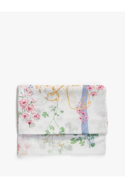 Koton Schal Mehrfarbig Blumen 95x195 cm