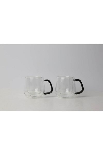 Lucky Art Classica Lyhl-002 100 ml Double Walled Borasilicate Espresso Glass Set