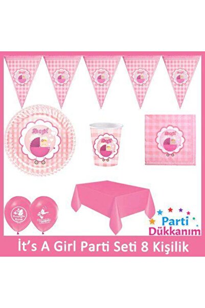 Parti Dükkanım İts A Girl Parti Seti 8 Kişilik