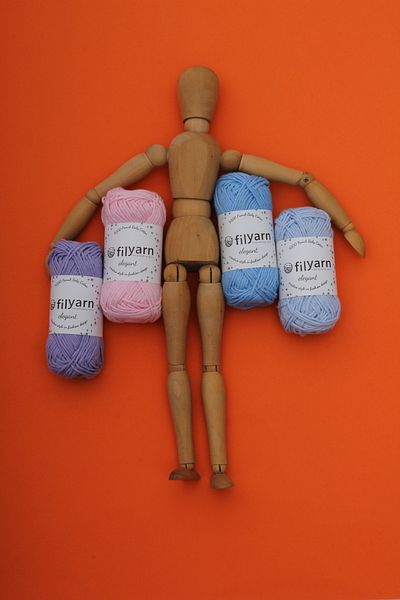 Filyarn Oeko-Tex Certified 25 Grams Cotton Baby Rope - Vest and Punch Set of 4