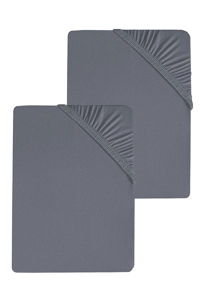 COTENCONCEPT 2 Plain Cotton Single Sheets 120 X 200 X 30 cm Elastic Combed Cotton Sheets