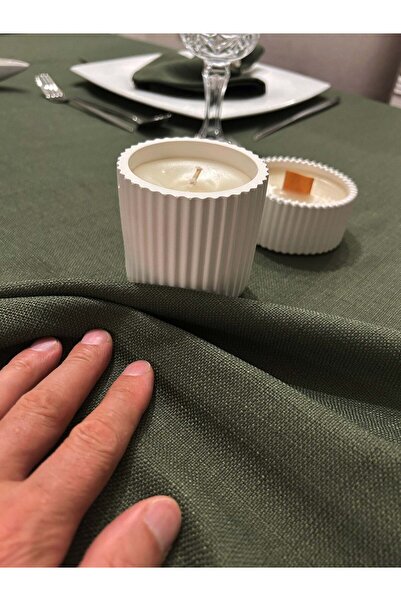 Zeren Home Leke Tutmaz Dertsiz Yuvarlak Masa Örtüsü Assos Yeşil