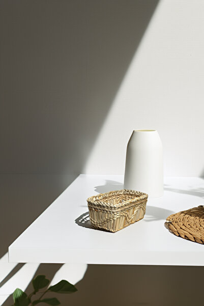 HAKİCİ Çok Amaçlı El Yapımı Mini Hasır Sepet Organizer