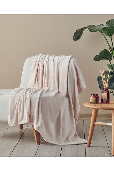 English Home Foil Printed Super Soft Cream TV Blanket - Gleamy