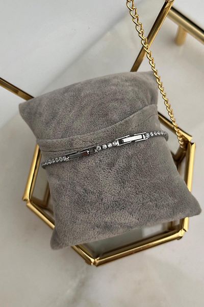 Modex Zircon Row Stone Waterway Bracelet (17cm)