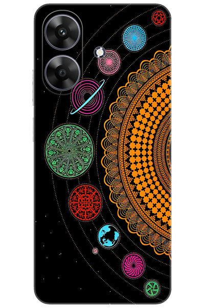 realme Note 60 (RMX3933) Uyumlu Kılıf Desen Baskılı Silikon Gezegenler Tasarı...