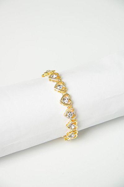 Modex Gold Stone Heart Bracelet