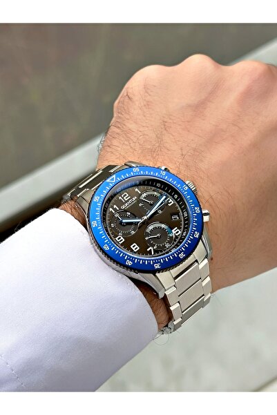 Quantum Fonksiyonları Aktif 10 Atm Su Geçirmez Çelik Kordon Çelik Kasa Erkek Kol Saati 1119350