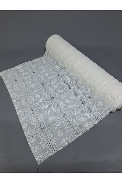 Başak Ev Tekstili Raft și dulap din dantelă cu cuburi din PVC alb