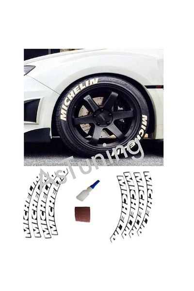 ASTUNİNG Pvc Rubber Michelin Tire Σήμανση 4 Τεμάχια