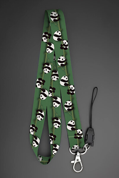 Apptakı Panda Boyun Askı İpi Kimlik Kartı ve Telefon Askısı - ASK0100