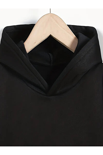 Daxia Kız/erkek Çocuk Baskılı Kapüşonlu Sweatshirt Sweat Tişört Çocuk