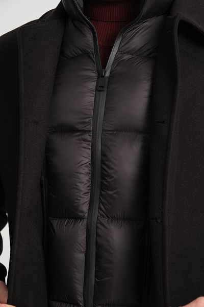 Frappoli Ανδρικό παλτό Thick Cashmere - Baby Collar, Regular Fit, Μπροστινή πλήρωση