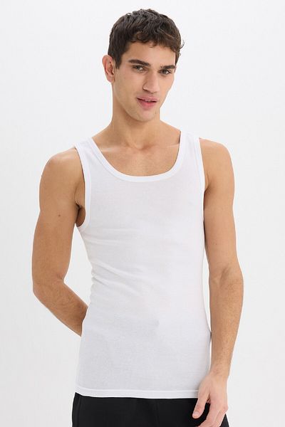 DeFacto Slim Fit Slim Fit Rippen 2-teiliges Unterhemd Y9056az25sp