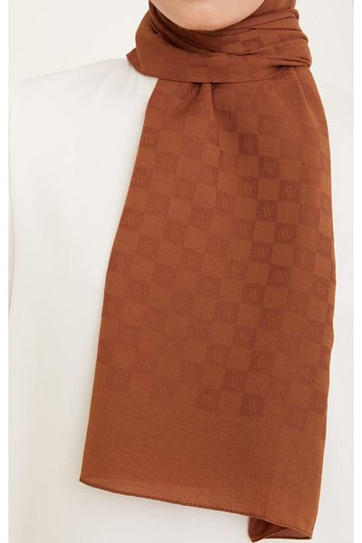 Armine P.Monogram Trend Shawl 23028 - Καφέ