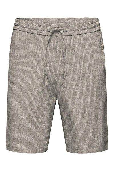 Only & Sons Κοντό ανδρικό σορτς Onslinus Life 0006 Linen Mix